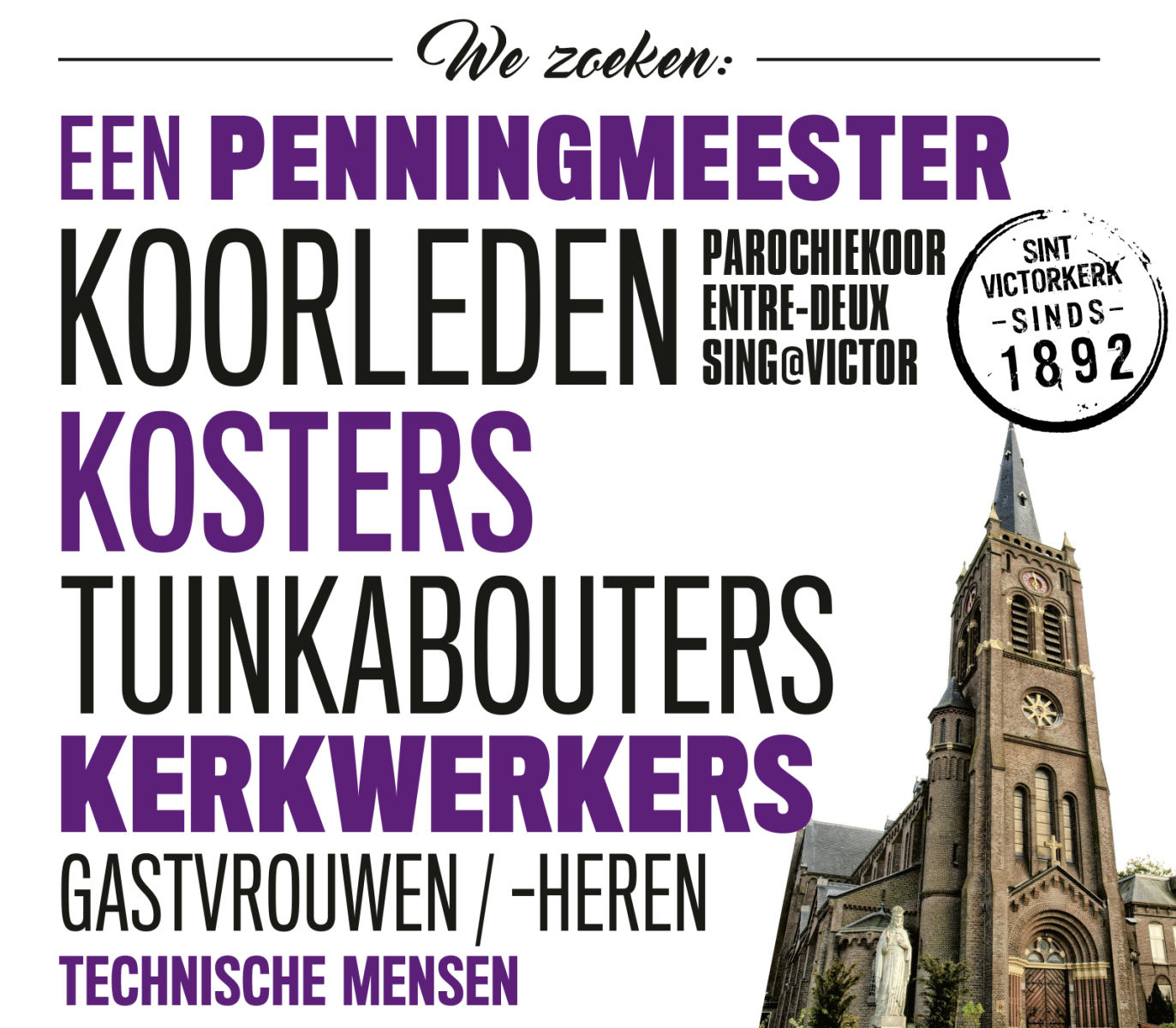 Samen werken we aan de toekomst van onze Victorkerk!